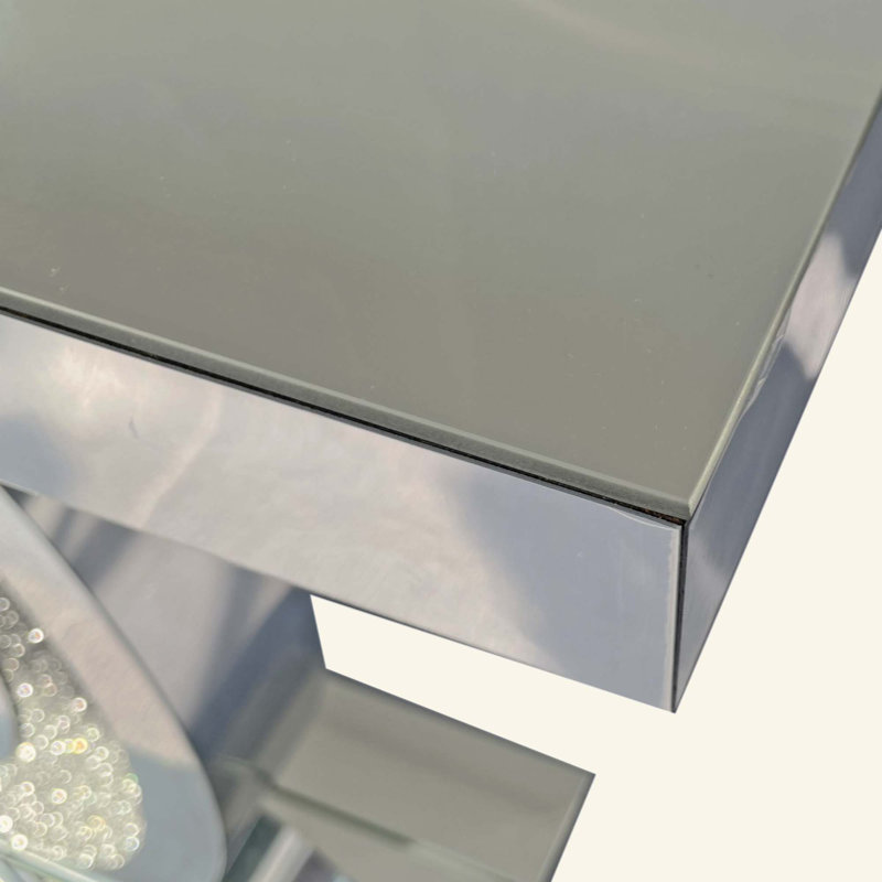 Grande console à miroir en forme d'olive avec miroir