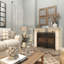 Metal Suspended Grid Single Panel Geometric Fireplace Screen with Bolted Detailing-2037086202