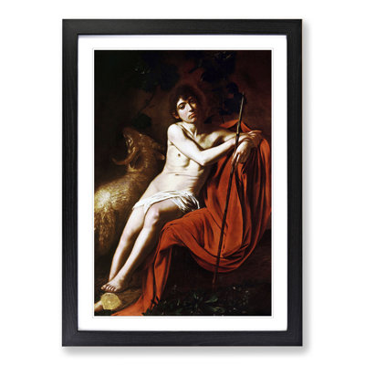 John the Baptist by Caravaggio - Framed Print