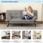 Canapé-lit futon de 71 po avec accoudoirs et dossier réglables, causeuse convertible multifonctionnelle pour salon, appartement, bureau-1709616489-1693468371