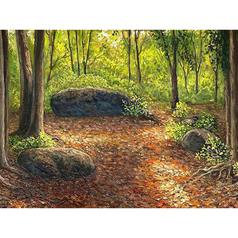 Une promenade dans la forêt | Peinture à l'huile par Somnath Harne