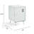 Matte White Metal Garage Storage Cabinet with Door and Adjustable Shelf-321922018