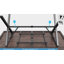 Ensemble repas de patio 4 pièces avec 1 table rectangulaire, 2 chaises en osier et 1 banc en osier