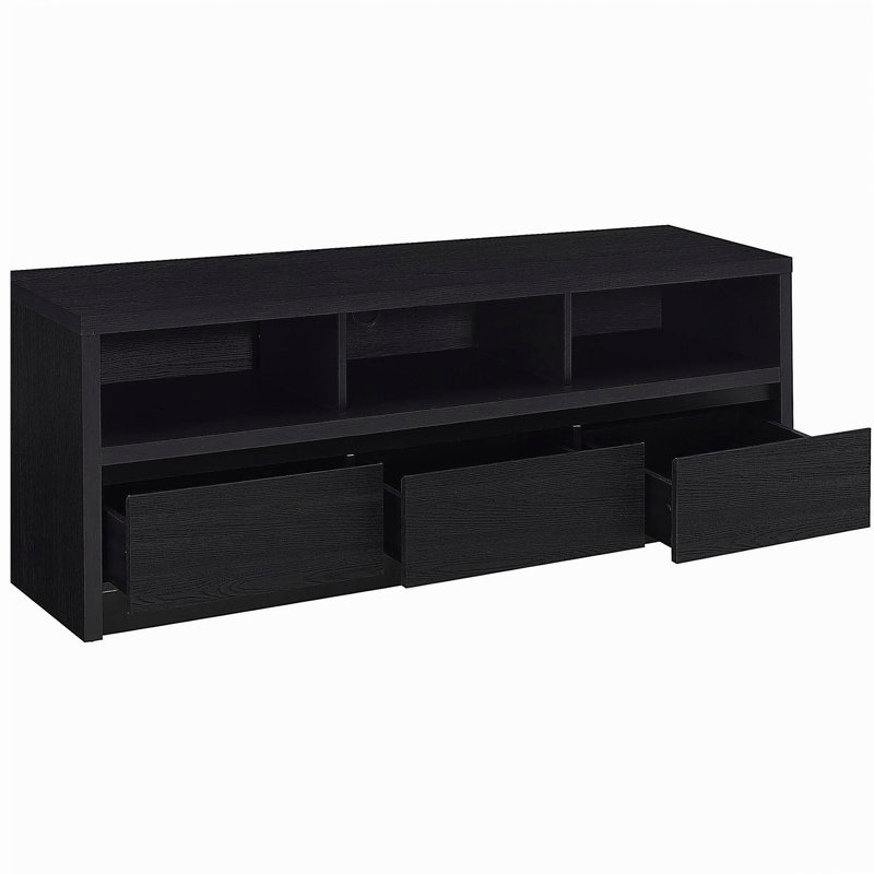 O'Brien Black 3-drawer TV Stand Media Console