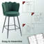 Upholstered Counter Stool with Metal Frame-325673537
