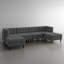 6 Seater Corduroy Sectional-202249680