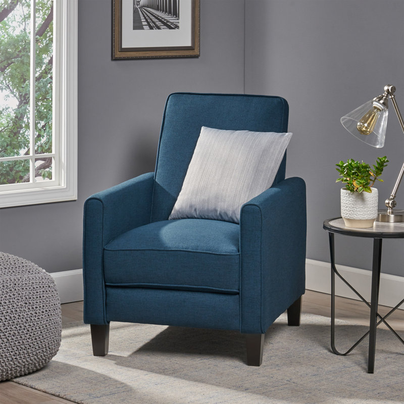 Fauteuil club inclinable Cantalupo l 26,75 po, Bleu foncé / bleu