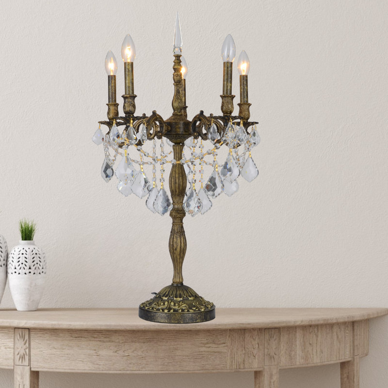 Cotten 5- Lights Angola Dimmable/Modern Crystal Table Lamp