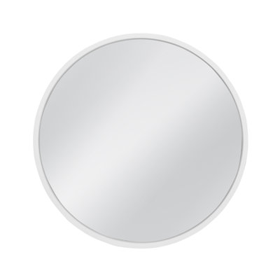 Miroir mural Chypre avec cadre en résine blanc brillant - décor moderne