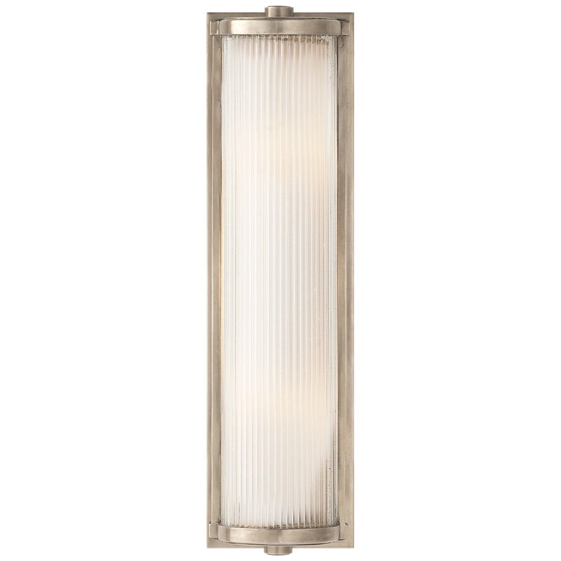 Thomas O'Brien Dresser Long Glass Rod Light, Antique Nickel