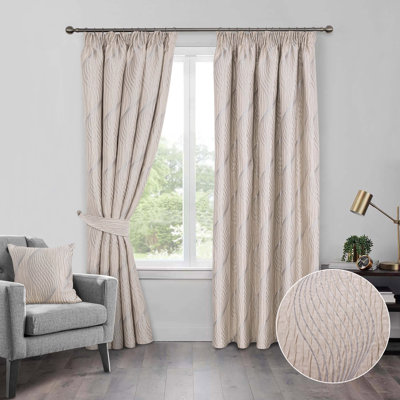 Audrienne Pencil Pleat Room Darkening Curtain Pair