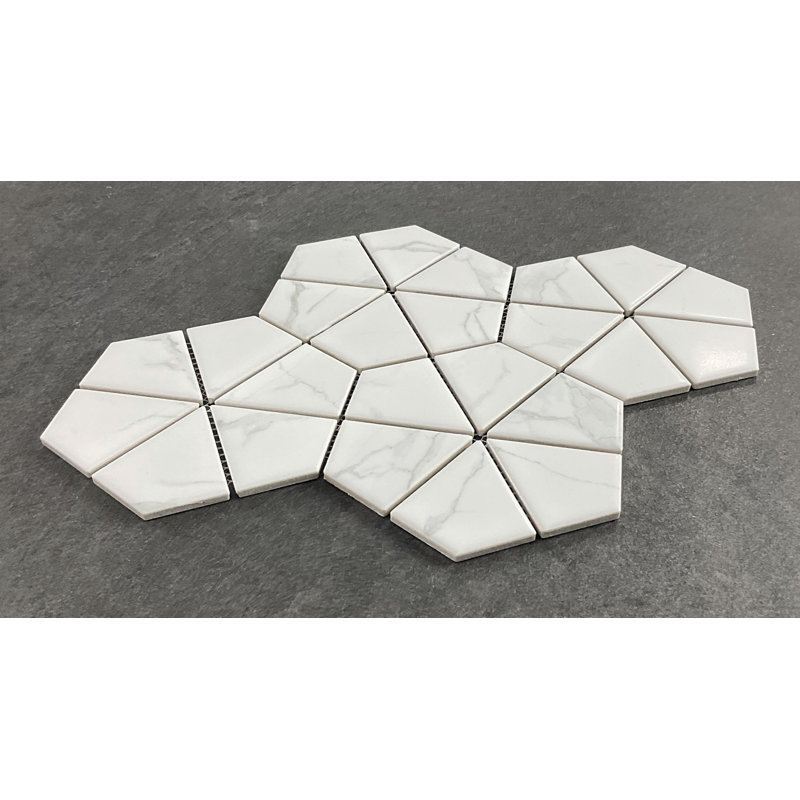 Carreau de mosaïque de porcelaine fantaisie 3 po x 3 po