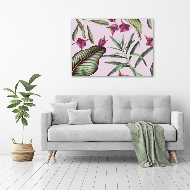 Tropical Flowers - Wrapped Canvas Print