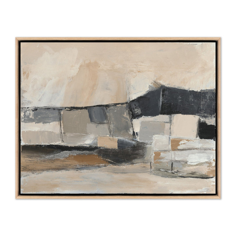 Chalet Painting by Melanie Biehle, White Oak Canvas Floater Framed, 37.5" H x 48" W