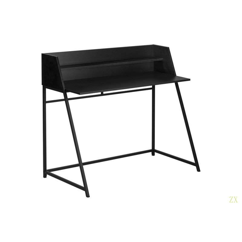 Bureau d'ordinateur, bureau personnel, ordinateur portable, tablettes de rangement, L 48 po, travail, stratifié, métal, contemporain, moderne