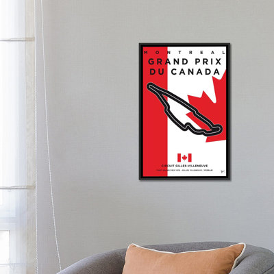 " F1 Gilles Villeneuve Race Track Minimal Poster " by Chungkong