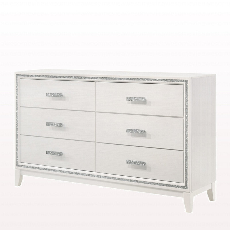 Commode de style moderne avec finition blanche, Blanc