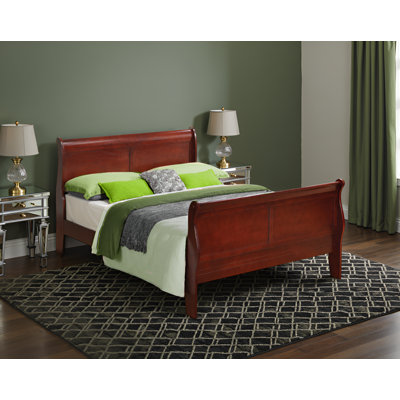Roskilde Cherry Full Sleigh Bed