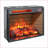 Electric Fireplace Insert, 23 Inch with Realistic Logs | Antique Black | Tempered Glass+Sheet Metal+Plastic
