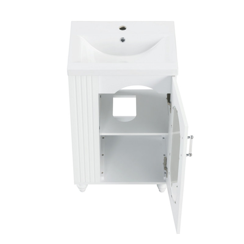 Meuble-lavabo avec lavabo, meuble-lavabo avec tablette à deux niveaux, meuble-lavabo pour l'organisation