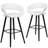 Palafox Contemporary Vinyl Counter & Bar Height Stool with Cappuccino Wood Frame-265918626-202244948