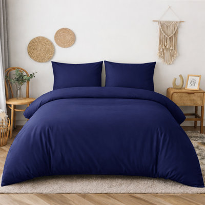 Microfiber Solid Colour Duvet Cover Set