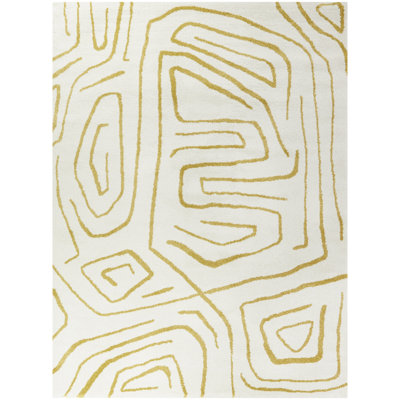 Arlington Abstract Cream/Black Area Rug