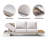 5-Pieces Modular Teak Patio Set With Smokeless Fire Pit 6 Person In Light Khaki-1531796819