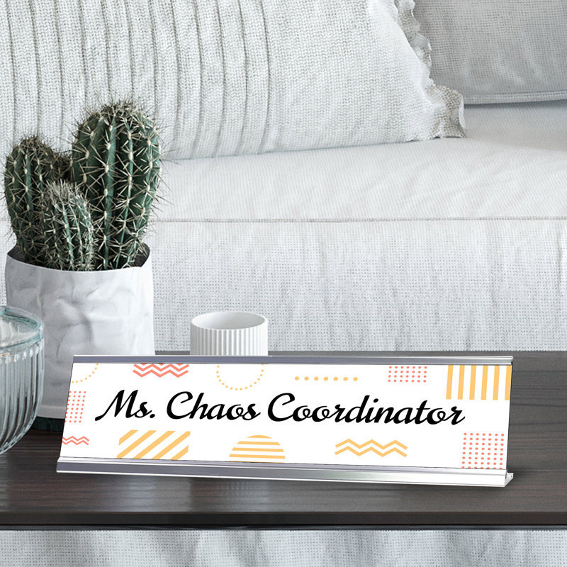 Assiette de bureau à motif géométrique MS Chaos
