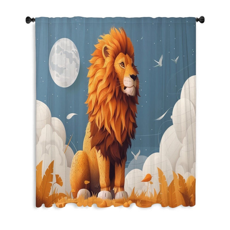 Rideau transparent en polyester Mayreli, L 50 po x L 84 po