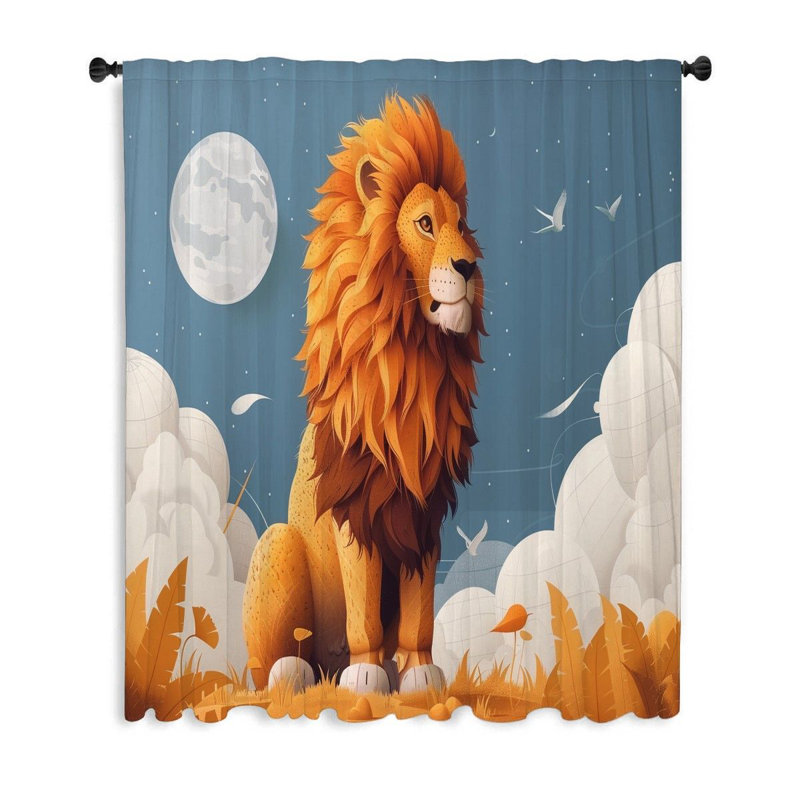 Rideau transparent en polyester Mayreli, L 50 po x L 96 po