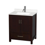 Sheffield 30" Freestanding Single Bathroom Vanity with Quartz Top