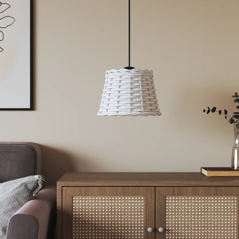 Chira Pendant Shade, White, 15cm H x 20cm W x 20cm D