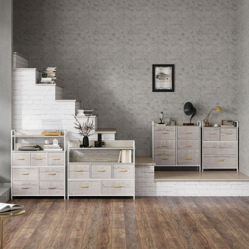 79cm W 7 - Drawer Chest of Drawers, Natural Wood Finish