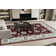 Tapis de zone rouge/ivoire Attell