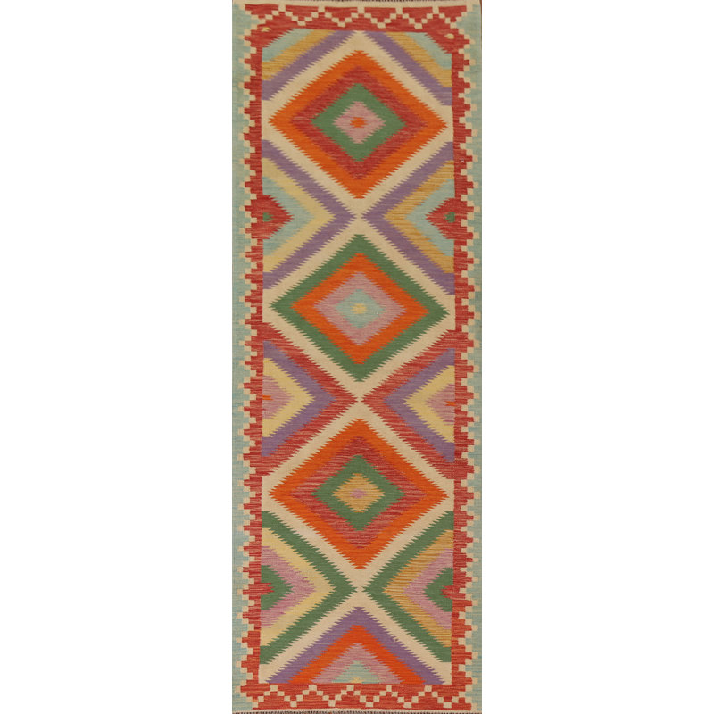 Tapis de couloir géométrique coloré 3 x 10