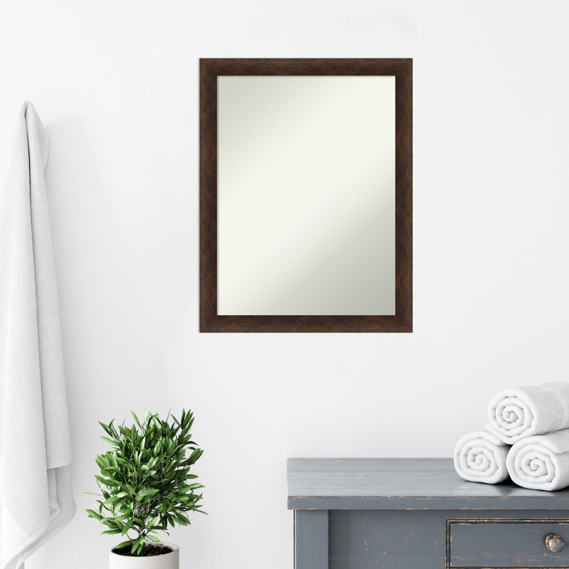 Jissele Solid Wood Rectangle Wall Mirror