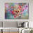 Skull and Flowers on Abstract Background Gallery Wrap Modern Home Art-94537450