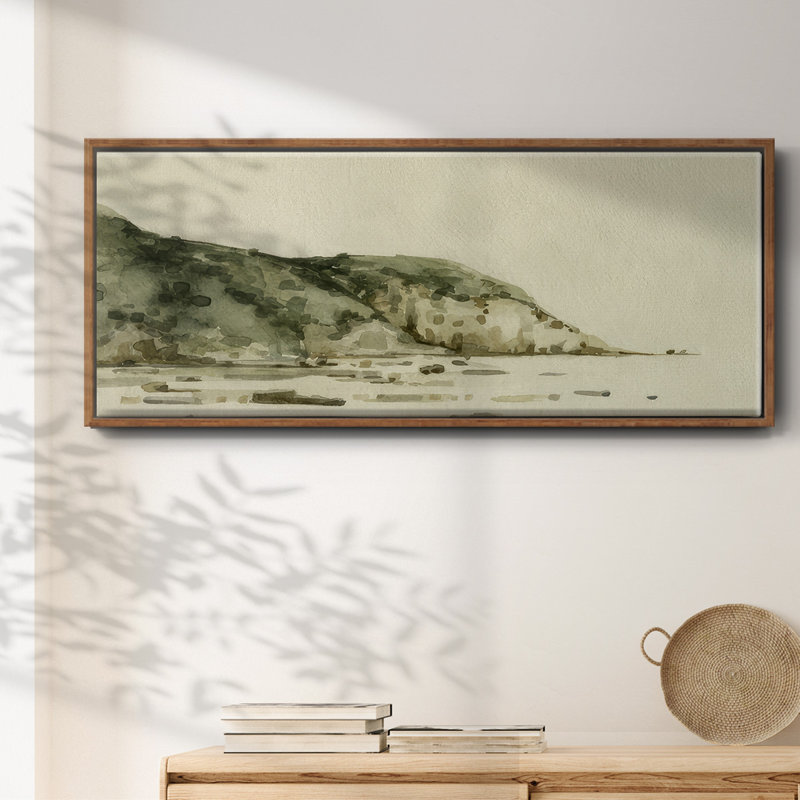 Distant  Shore I- Framed Canvas, 20" H x 50" W