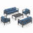 Arnhildur Aluminum 7 - Person 5 Piece Sofa Seating Group with Cushions-638053362