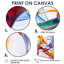 Décoration murale fractale orange et vert en verre II-903509389-903509395
