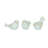  Medium Resin Whitewash Bird Set of 3 Spring Home Decorations