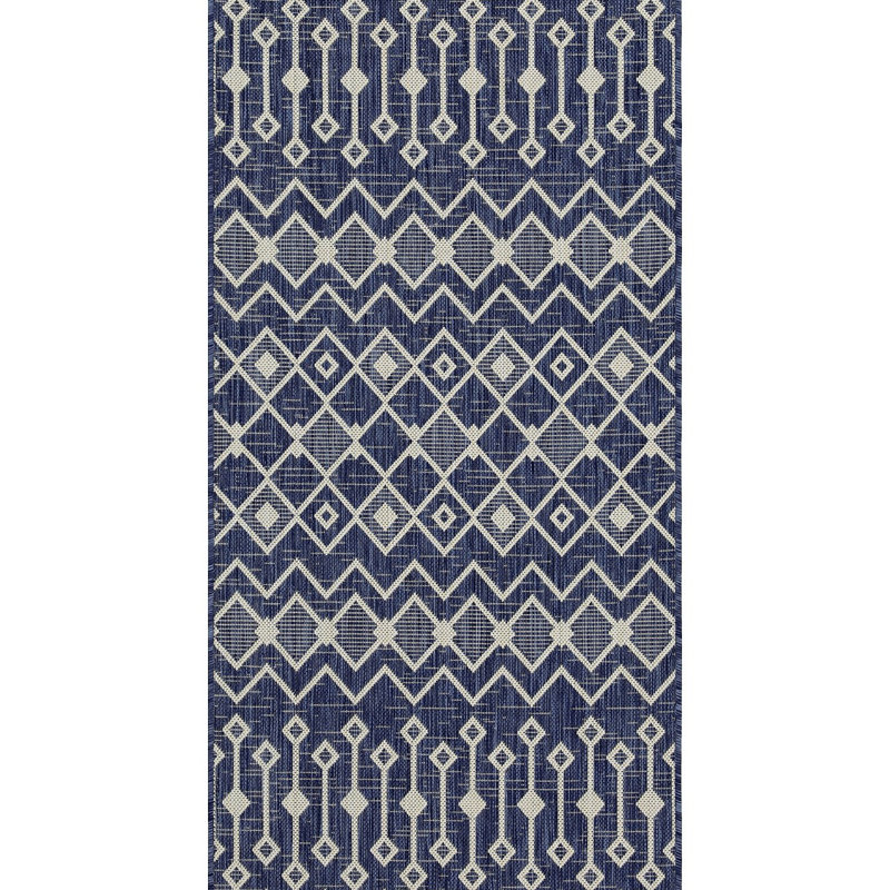 Sunshine Indoor/Outdoor Area Rug, Blue, Rectangle 7'10" x 10'3"
