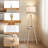 64in Wood Tetrapod Floor Lamp Dimmable With Shelves, Remote Control, Mid Century Standing Lamp For Bedroom