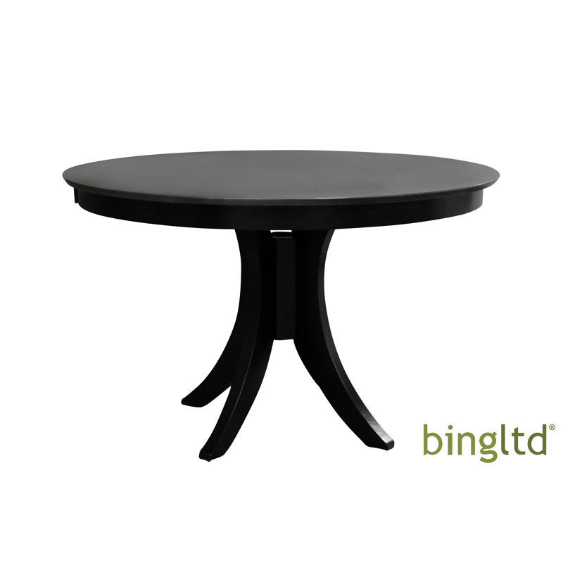 Table de salle à manger L 48 po x l 48 po, Noir / blanc, L 48 po x l 36 po