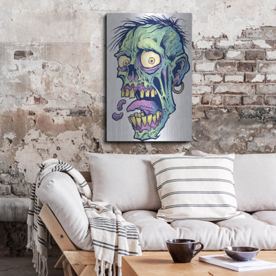 " Zombie Pattern Head 09 " Print