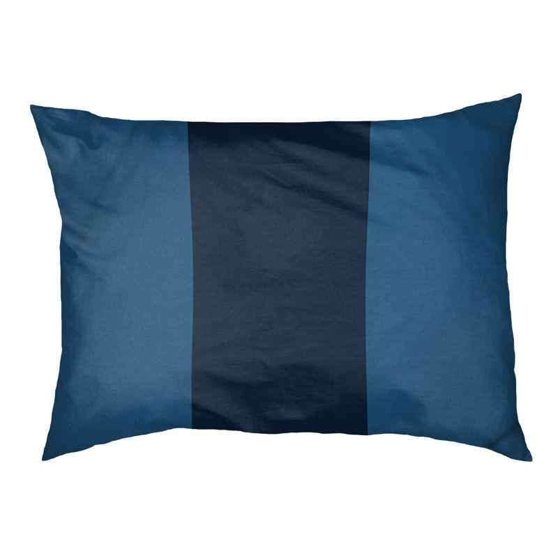 Oreiller rectangulaire designer, Moyen (L 30 po x l 40 po), Bleu lac / bleu minuit / bleu lac