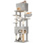 Cat Tree for Indoor Cats, Multi-layer Scratching Post with Large Platform, 2 Caves, 7 Sisal Posts, Pompoms, Cat Basket, Hammock, Suitable for Cats