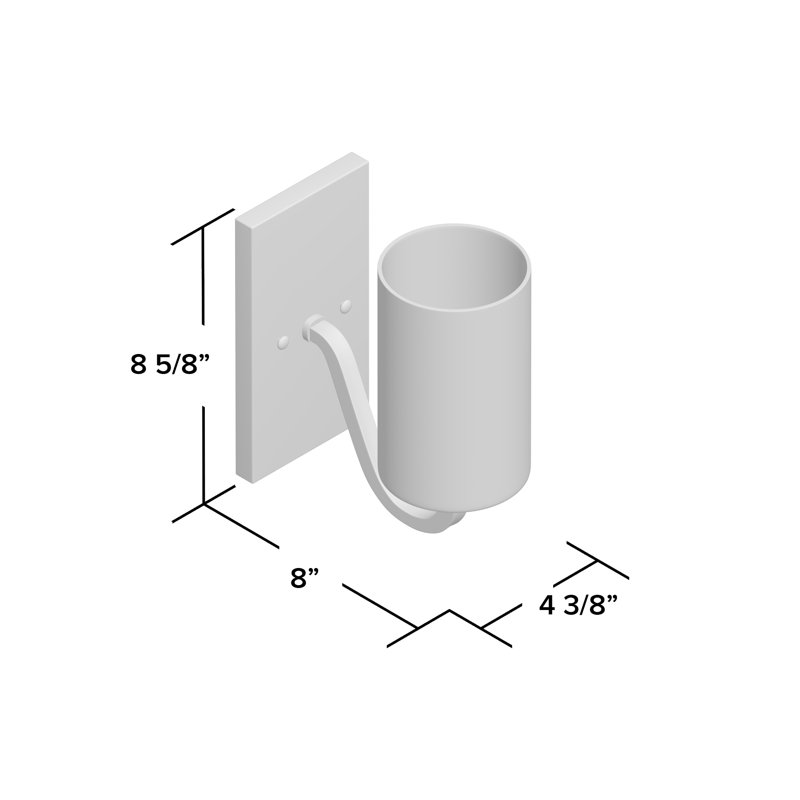 Tinley Dimmable Bath Sconce, Polished Nickel