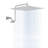 12 Inch Rain Shower - Adjustable Arm In Stainless Steel, Full Body Spray, Bathroom Fixture Head With Coverage, Fits 1/2" Pipe